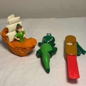 Vintage Collection Peter Pan McDonald's Toys Hook Ship, Crocodile And Multi Tool